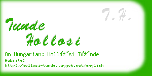 tunde hollosi business card